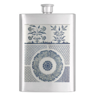 Cantil Blue White Floral Chinês redondo