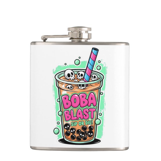 Cantil Boba Blast – Sip or Die! Flask (Frente)