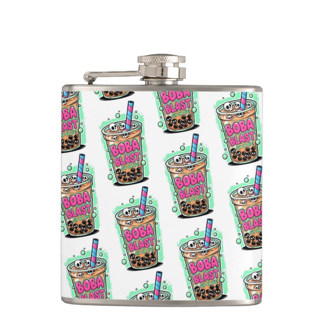 Cantil Boba Blast – Sip or Die! Flask (Frente)