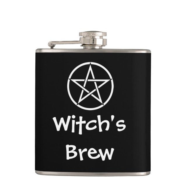Cantil Boca Wiccan Pagan Pentacle Flask (Frente)
