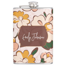 Cantil Boho Floral Nome Personalizado