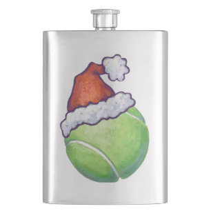 Cantil Bola de Tênis festiva em Santa Hat