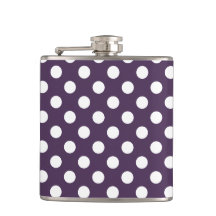 Bolinhas brancas em roxo de ameixa