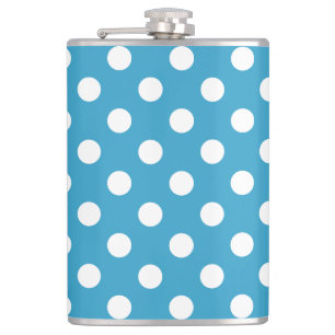 Cantil Bolinhas brancas no fundo azul de peacock