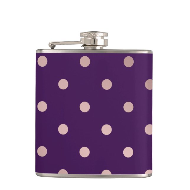 Cantil bolinhas cor-de-rosa do roxo do ouro do falso (Frente)
