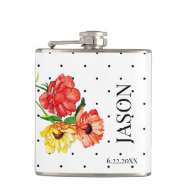 Cantil Bolinhas e Padrinhos de casamento Florais Amarelos