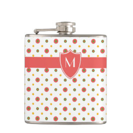 Cantil Bolsa Chic Monograma Vermelho Branco Bolinhas Hip 