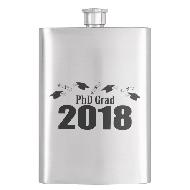 Cantil Bonés do formando 2018 do PhD e diplomas (preto) (Frente)