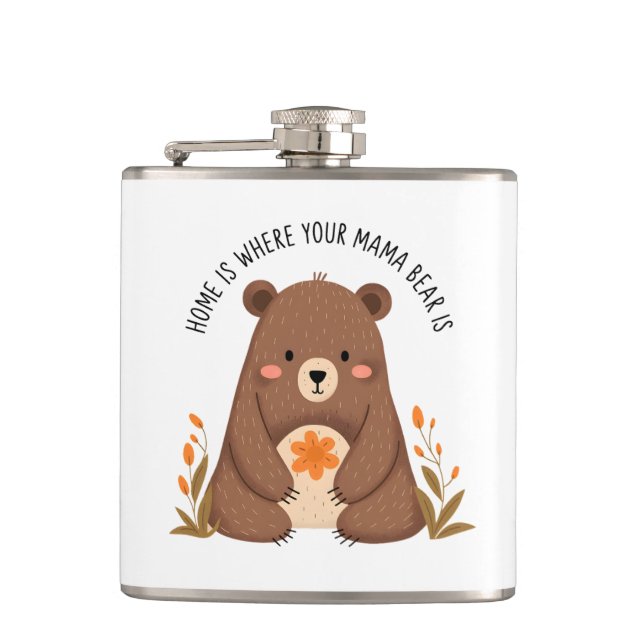 Cantil Bonita Urso de Mama com Flores (Frente)