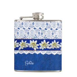 Cantil Bonito Edelweiss e Lace Custom Flask