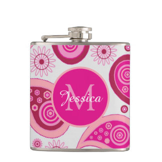 Cantil Bonito Paisley Rosa Personalizado
