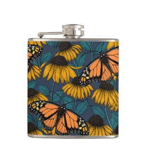 Cantil Borboleta-monarca em compositores amarelos