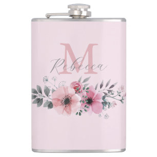 Cantil Botânico chic rosa bege água floral 