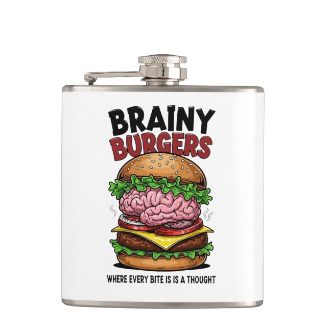 Cantil Brainy Burgers Flask (Frente)