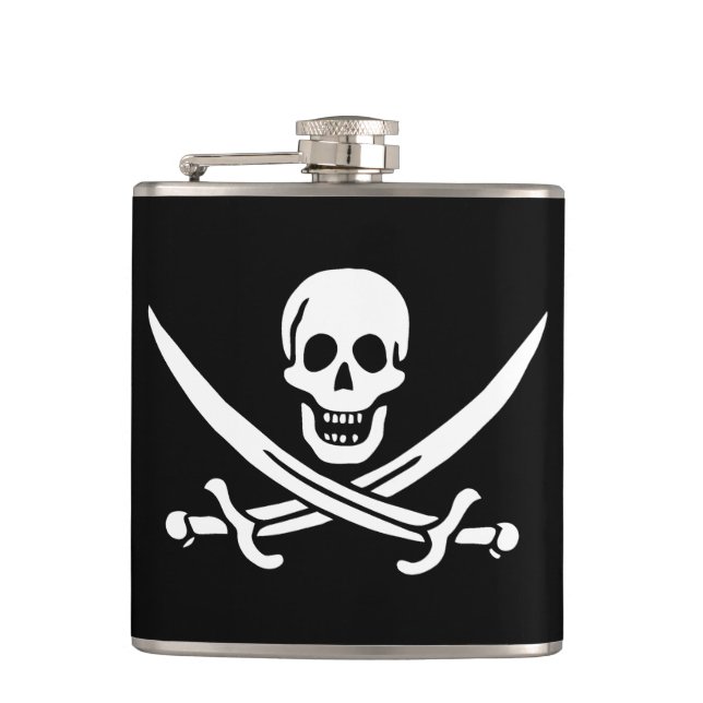 Cantil Branco, Bandeira Pirata, Calico Jack, Caveira e Cu (Frente)