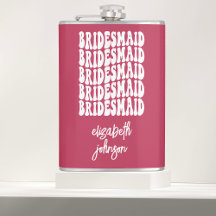 Bridesmaid da Bachelorette Personalizada Retro Ros
