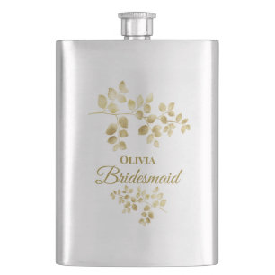 Cantil Bridesmaid Floral Dourada Moderna