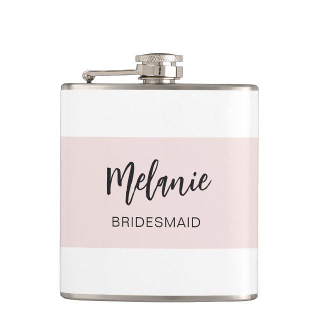 Cantil Bridesmaid Moderno Cor-de-Rosa Elegante (Frente)