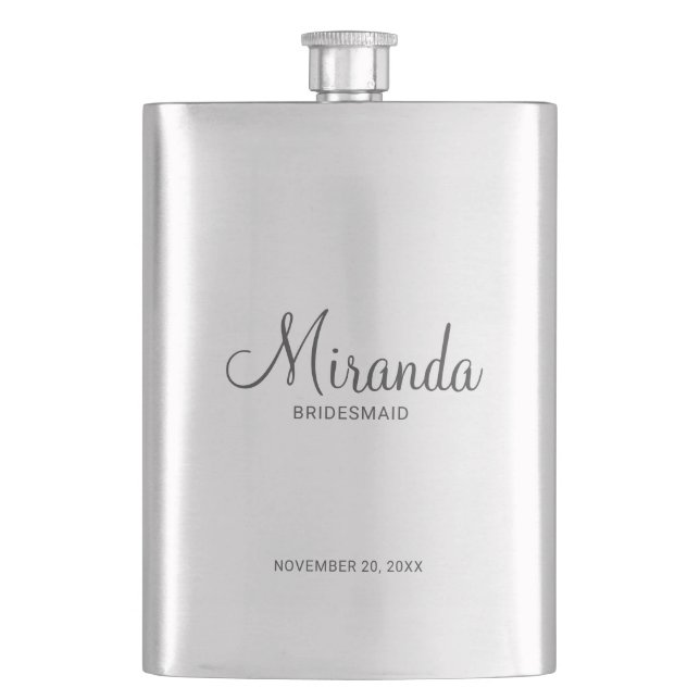 Cantil Bridesmaid Personalizado de Script Moderno (Frente)