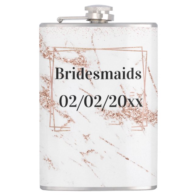 Cantil Bridesmaids Tumbler: Elegância Rosa Dourada (Frente)