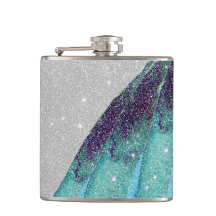 Cantil Brilho azul e preto da cerceta Sparkly feminino do