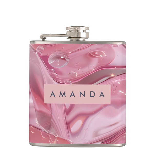 Cantil Brilho Cor-de-Rosa Glossy Gelo Personalizado com B (Frente)