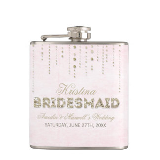 Cantil Brilho Rosa e Dourado - Rolo de Bridesmaid