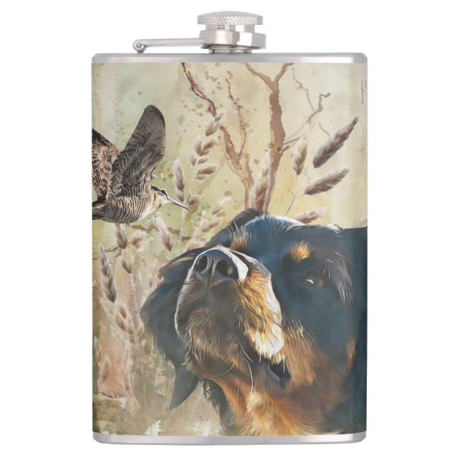 Cantil Brittany Spaniel e pinto (Frente)