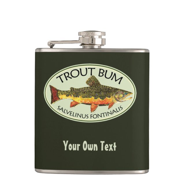 Cantil Brook Trout Bum Pescar Humoroso (Frente)