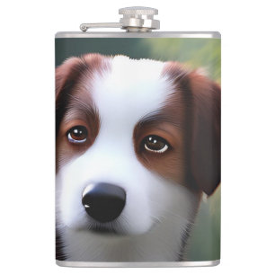 Cantil Bruce O Bordo Collie Puppy, Hip Flask