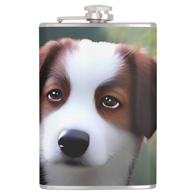 Cantil Bruce O Bordo Collie Puppy, Hip Flask (Frente)
