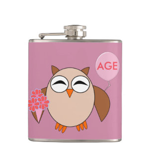 Cantil Bule de Bolso de Aniversário de Idade Personalizad