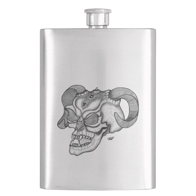 Cantil Cabeça do Demônio Negro e Design Branco (Frente)