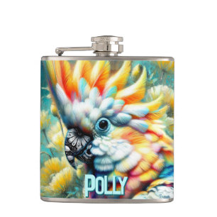 Cantil Cacatua Amarelo Papoulas Personalizado