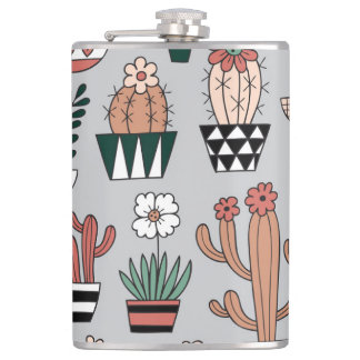Cantil Cactus De Sangue Bonitos: Padrão Desenhado À Mão