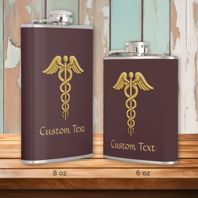 Cantil Caduceu de Cobra Dupla Dourado (Criador carregado)