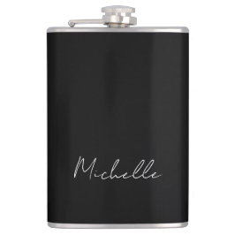 Cantil Caligrafia de Nome Próprio Moderno Mínimo Negro