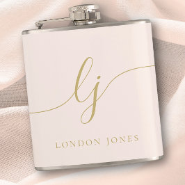 Cantil Caligrafia Personalizada Rosa Dourado Despedida de