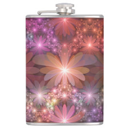 Cantil Cama De Flores Colorido Abstrato Arte Fractal Bril
