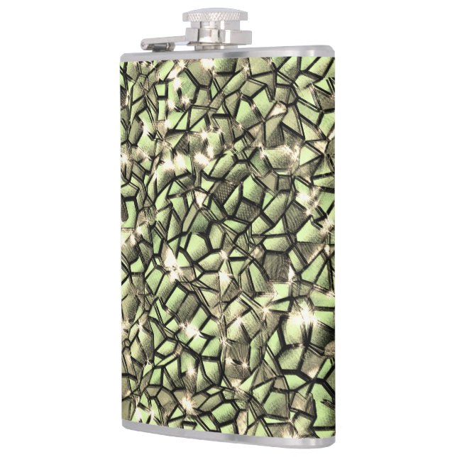 Cantil Camadas de mosaico em sépia esverdeada grosseira e (Esquerda)