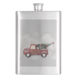 Cantil caminhão de vintage vermelho sobre fundo de cinza