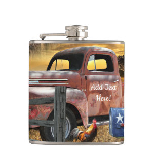 Cantil Caminhão Vermelho Antiquado Vintage Caminhão Fazen