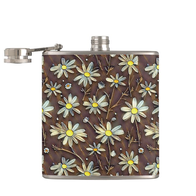 Cantil Camomilos florescentes - design de padrão floral m (Aberto)