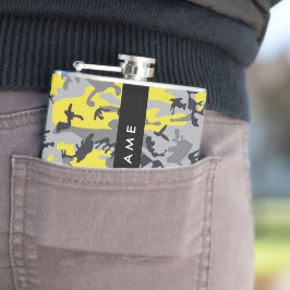 Cantil Camuflagem Amarela e Cinza Seu nome Personaliza