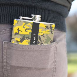 Cantil Camuflagem Amarela e Verde Seu nome Personaliza