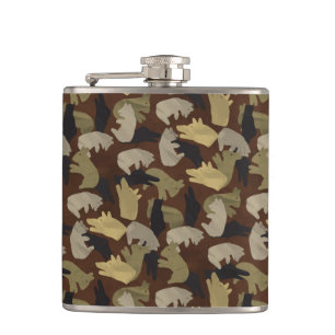 Cantil Camuflagem animal Brown da silhueta