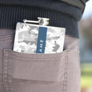 Cantil Camuflagem de Cinzas de neve de inverno Seu nome p