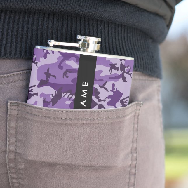 Cantil Camuflagem Roxa Personalize seu nome (In Situ)