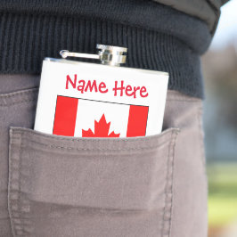 Cantil Canada Snow Bandeira Canadense Vermelha Personaliz