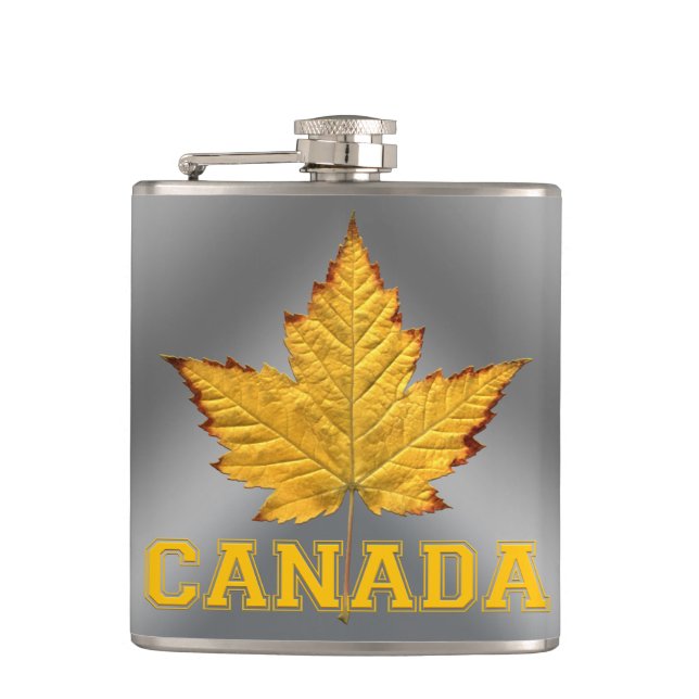 Cantil Canadá Souvenir Flask Varsity Canadá Beber Flask (Frente)
